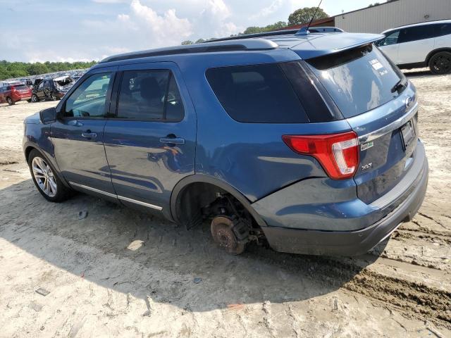 1FM5K7D83KGB03640 - 2019 FORD EXPLORER XLT Niebieski zdjęcie 2