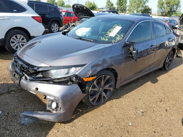 2HGFC2F81KH524719 - 2019 HONDA CIVIC SPORT ნაცრისფერი ფოტო 1