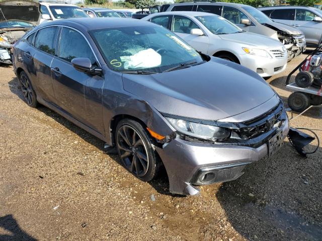 2HGFC2F81KH524719 - 2019 HONDA CIVIC SPORT ნაცრისფერი ფოტო 4