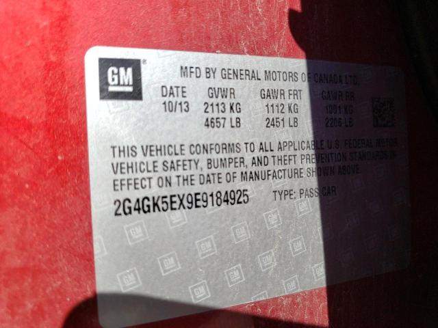 2G4GK5EX9E9184925 - 2014 BUICK REGAL 红色 照片 12