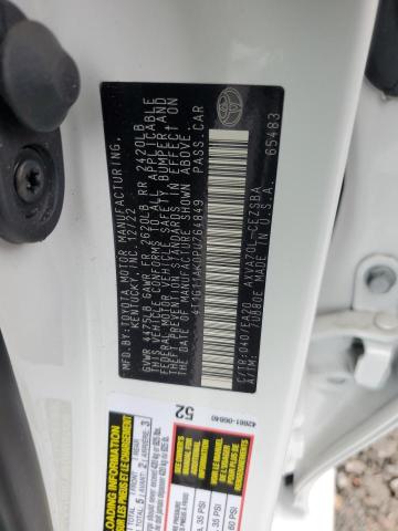 4T1G11AK0PU764849 - 2023 TOYOTA CAMRY SE NIGHT SHADE WHITE photo 12