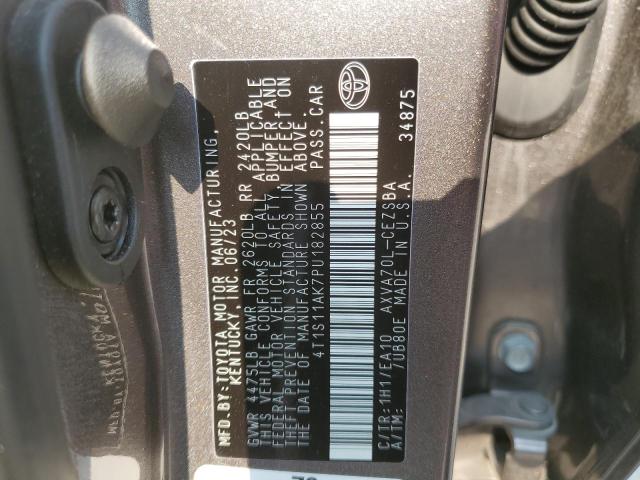 4T1S11AK7PU182855 - 2023 TOYOTA CAMRY SE NIGHT SHADE SILVER photo 12