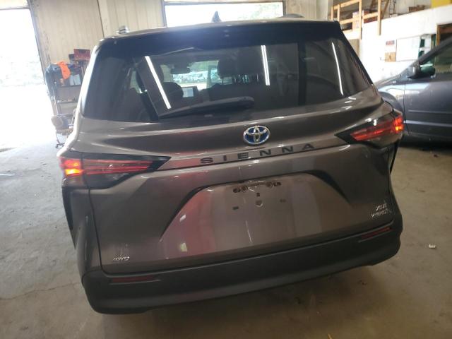 5TDJSKFCXMS028497 - 2021 TOYOTA SIENNA XLE GRAY photo 6