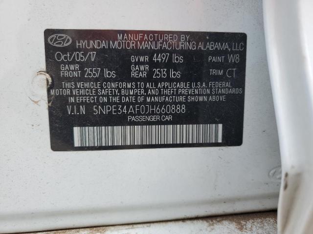 5NPE34AF0JH660888 - 2018 HYUNDAI SONATA SPORT WHITE photo 13