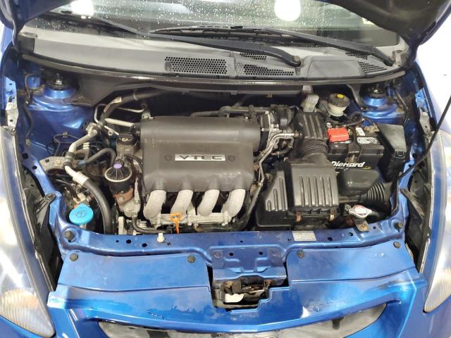 JHMGD37657S037217 - 2007 HONDA FIT S BLUE photo 11