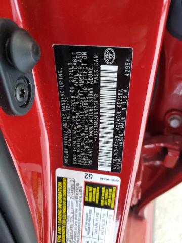 4T1G11AK5PU126418 - 2023 TOYOTA CAMRY SE NIGHT SHADE RED photo 12