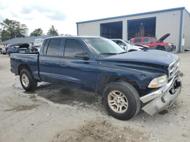 1B7HL48N62S611174 - 2002 DODGE DAKOTA QUAD SLT BLUE photo 4