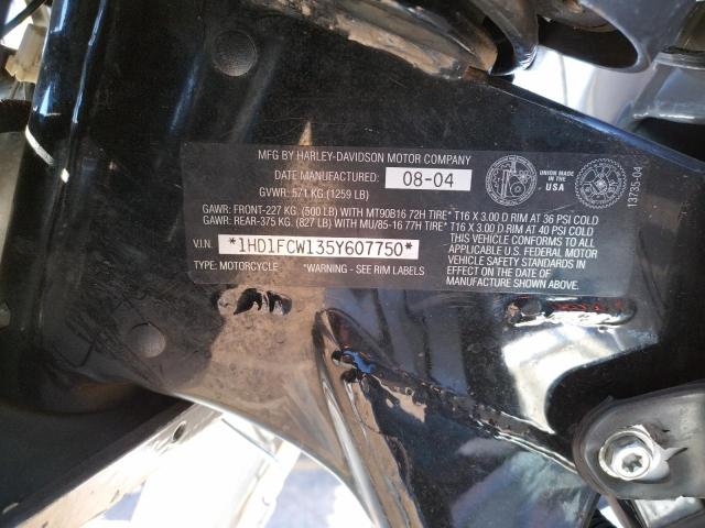 1HD1FCW135Y607750 - 2005 HARLEY-DAVIDSON FLHTCUI 白色 照片 10