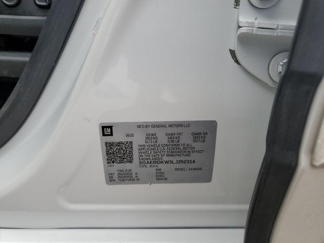 5GAERDKW3LJ252314 - 2020 BUICK ENCLAVE AVENIR თეთრი ფოტო 13