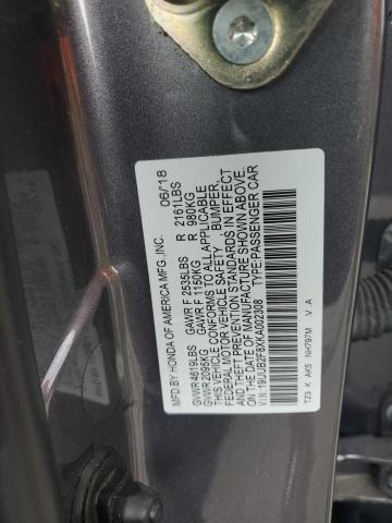 19UUB2F8XKA002308 - 2019 ACURA TLX ADVANCE GRAY photo 12