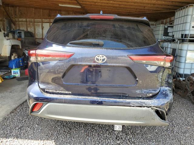 5TDZZRAH2LS002498 - 2020 TOYOTA HIGHLANDER L BLUE photo 6