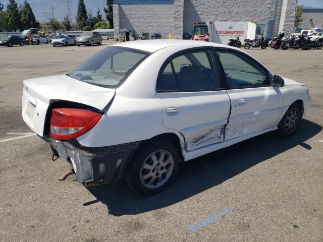 KNADC125746338681 - 2004 KIA RIO WHITE photo 3