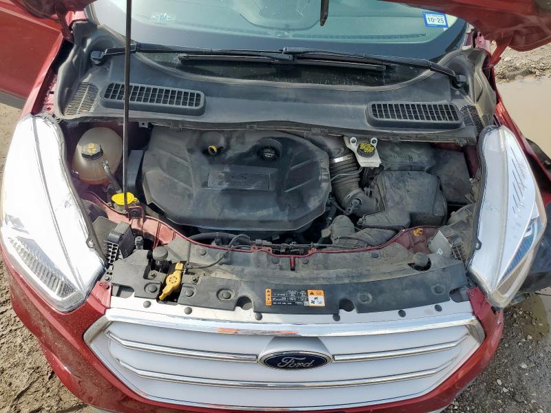 1FMCU0J9XJUD03906 - 2018 FORD ESCAPE TITANIUM Czerwony zdjęcie 12