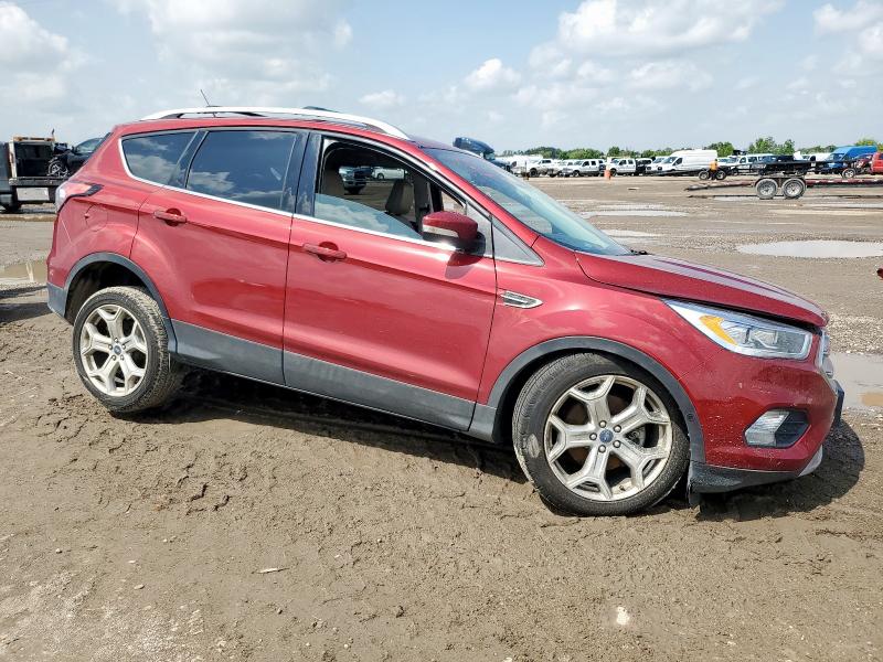 1FMCU0J9XJUD03906 - 2018 FORD ESCAPE TITANIUM Czerwony zdjęcie 4