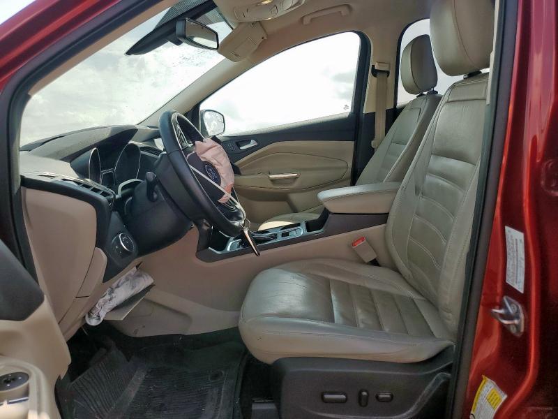 1FMCU0J9XJUD03906 - 2018 FORD ESCAPE TITANIUM Czerwony zdjęcie 7