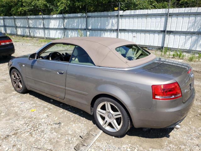 WAUDF48H77K025586 - 2007 AUDI A4 2.0T CABRIOLET QUATTRO GRAY photo 2