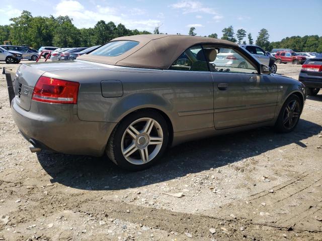 WAUDF48H77K025586 - 2007 AUDI A4 2.0T CABRIOLET QUATTRO GRAY photo 3