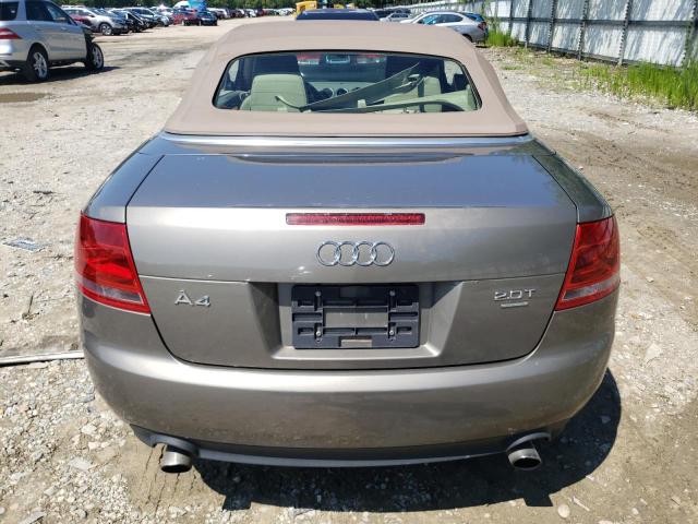 WAUDF48H77K025586 - 2007 AUDI A4 2.0T CABRIOLET QUATTRO GRAY photo 6