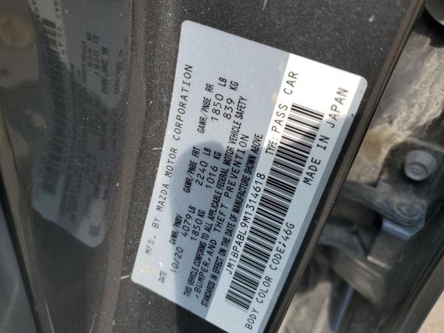 JM1BPABL9M1314618 - 2021 MAZDA 3 SELECT GRAY photo 12