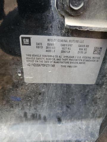 1G11C5SA7DF270241 - 2013 CHEVROLET MALIBU 1LT BLACK photo 13