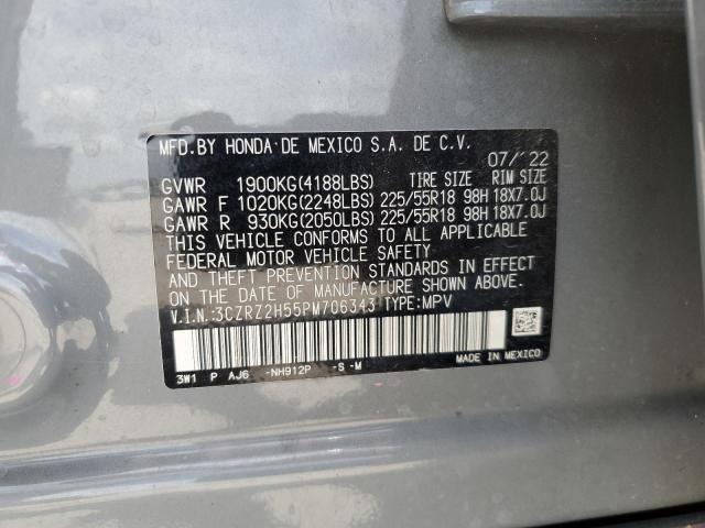 3CZRZ2H55PM706343 - 2023 HONDA HR-V SPORT GRAY photo 13