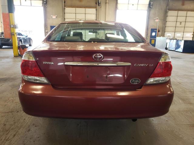 4T1BE32K45U075368 - 2005 TOYOTA CAMRY LE RED photo 6