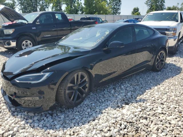 5YJSA1E53NF476977 - 2022 TESLA MODEL S Սև լուսանկար 1