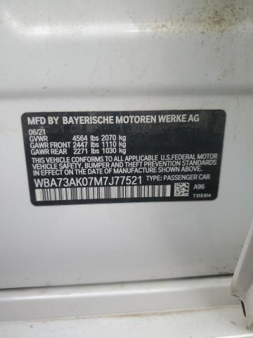 WBA73AK07M7J77521 - 2021 BMW 228XI თეთრი ფოტო 12