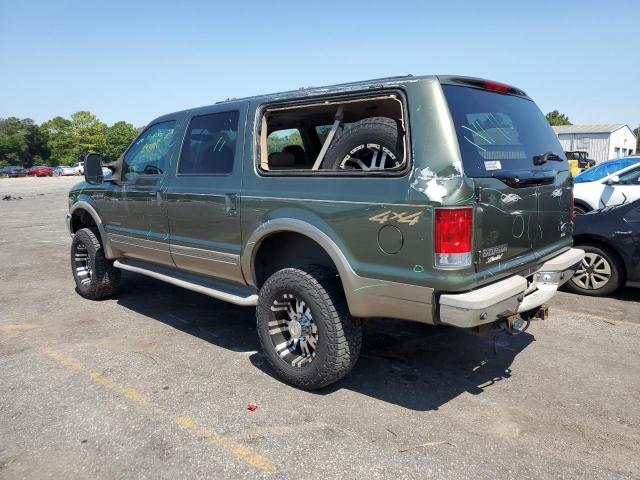 1FMSU43F11EA00982 - 2001 FORD EXCURSION LIMITED GREEN photo 2