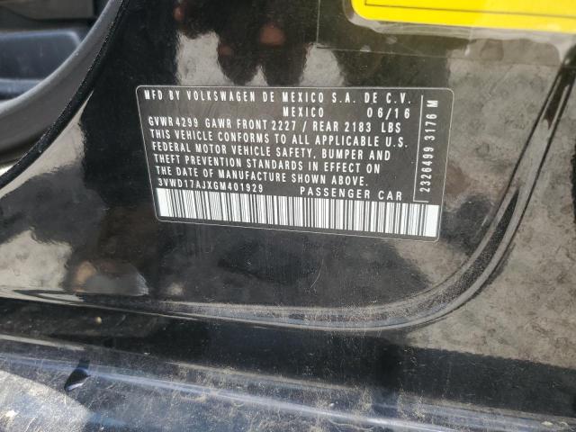 3VWD17AJXGM401929 - 2016 VOLKSWAGEN JETTA SPORT 黑色 照片 12