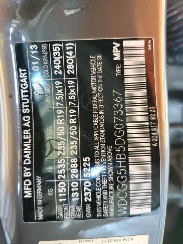 WDCGG5HB5DG073367 - 2013 MERCEDES-BENZ GLK 350 Qəhvəyi foto 12