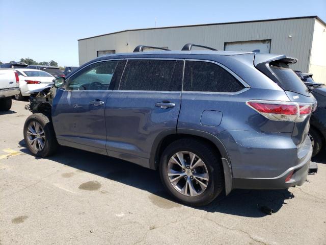 5TDJKRFH5FS084399 - 2015 TOYOTA HIGHLANDER XLE BLUE photo 2