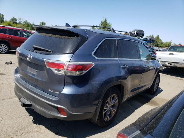 5TDJKRFH5FS084399 - 2015 TOYOTA HIGHLANDER XLE BLUE photo 3