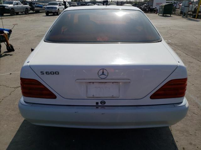 WDBGA76E2SA265506 - 1995 MERCEDES-BENZ S 600 WHITE photo 6