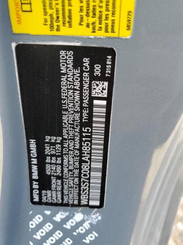 WBS3S7C08LAH85115 - 2020 BMW M4 CS GRAY photo 23