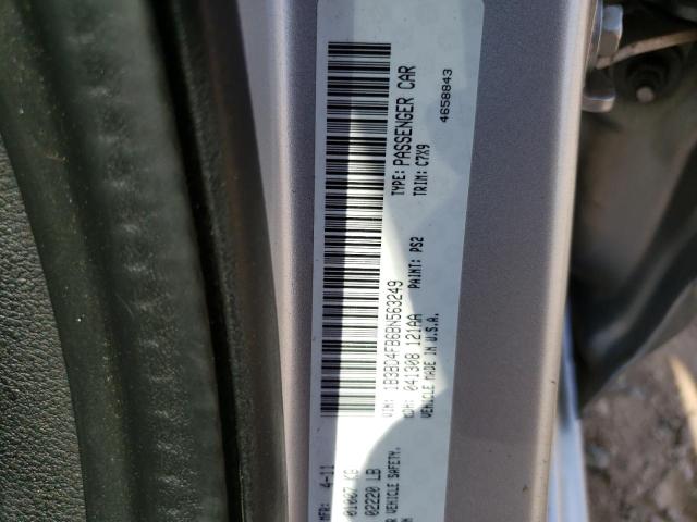 1B3BD4FB6BN563249 - 2011 DODGE AVENGER EXPRESS 银色 照片 13