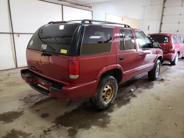 1GNDT13X24K116230 - 2004 CHEVROLET BLAZER BURGUNDY photo 4