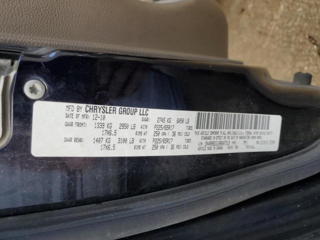 2A4RR8DG1BR607319 - 2011 CHRYSLER TOWN & COU TOURING L BLUE photo 13