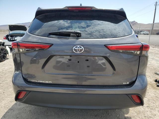 5TDGZRAH3NS124524 - 2022 TOYOTA HIGHLANDER XLE GRAY photo 6