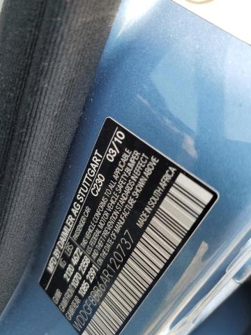 WDDGF8BB6AR120737 - 2010 MERCEDES-BENZ C 300 4MATIC BLUE photo 13