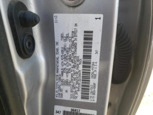 5TFDY5F13EX344475 - 2014 TOYOTA TUNDRA CREWMAX SR5 SILVER photo 12