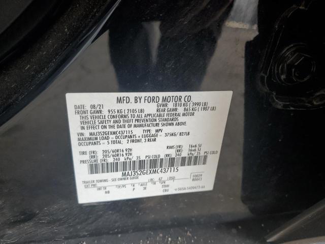 MAJ3S2GEXMC437115 - 2021 FORD ECOSPORT SE Negro foto 13