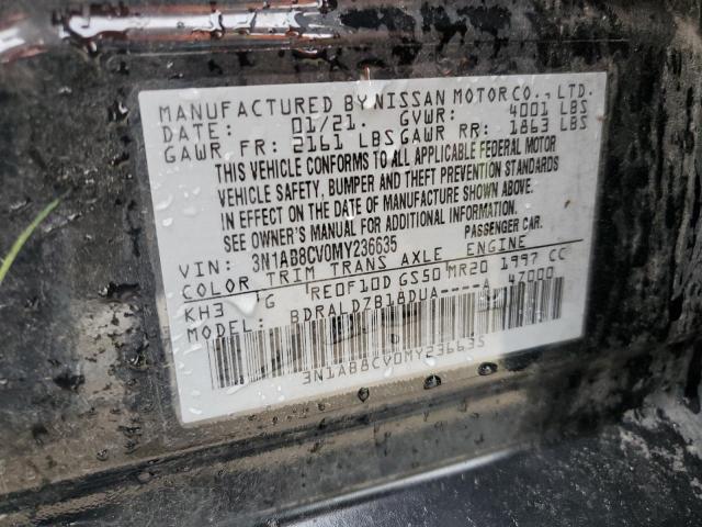 3N1AB8CV0MY236635 - 2021 NISSAN SENTRA SV BLACK photo 12