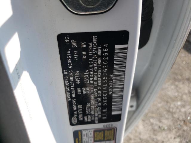 5XXGT4L35JG262664 - 2018 KIA OPTIMA LX თეთრი ფოტო 12