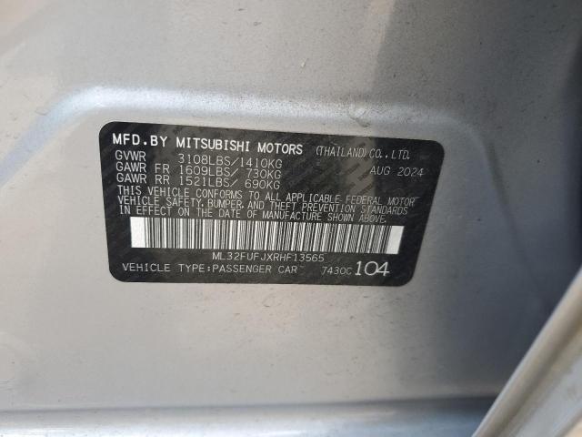 ML32FUFJXRHF13565 - 2024 MITSUBISHI MIRAGE G4 ES SILVER photo 13