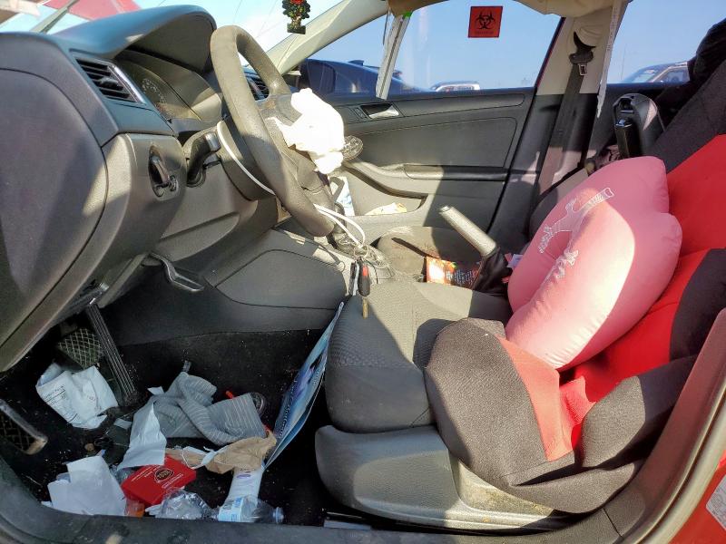 3VW2K7AJXDM304553 - 2013 VOLKSWAGEN JETTA BASE Czerwony zdjęcie 7