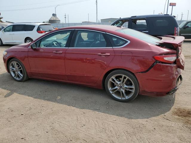 3FA6P0K93FR304844 - 2015 FORD FUSION TITANIUM RED photo 2