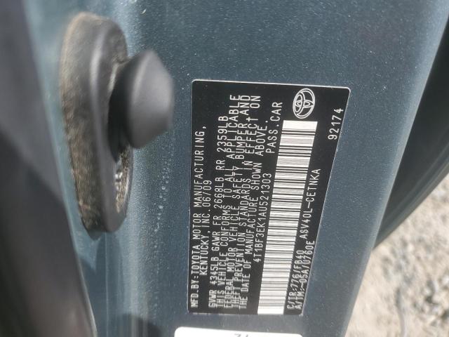 4T1BF3EK1AU521303 - 2010 TOYOTA CAMRY BASE BLUE photo 12