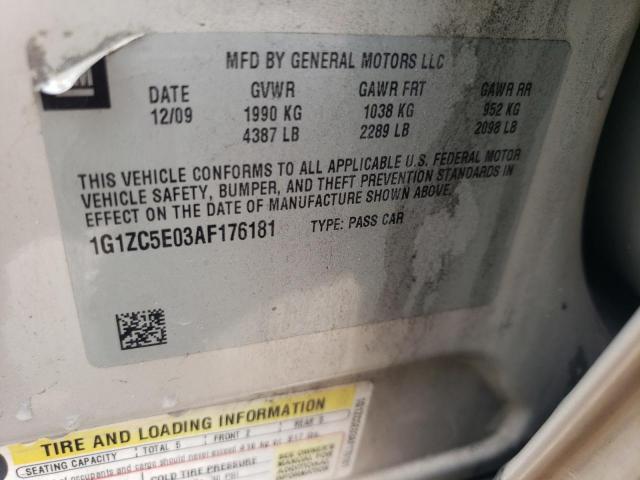 1G1ZC5E03AF176181 - 2010 CHEVROLET MALIBU 1LT 米色 照片 13