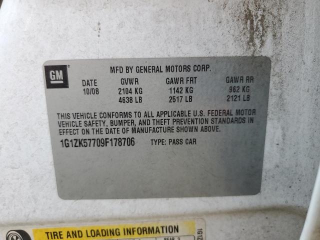 1G1ZK57709F178706 - 2009 CHEVROLET MALIBU LTZ Ağ foto 13